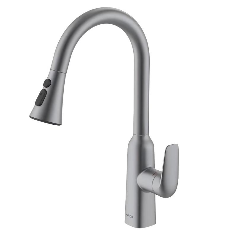 Jomoo Gun Gray Brushed Pull-Out Kitchen Faucet