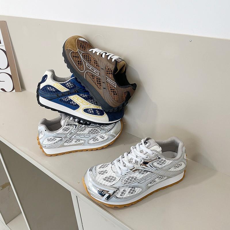 Paris mesh silver dad shoes women 2025 summer new Internet celebrity platform sports casual shoes Wang Yibo same style