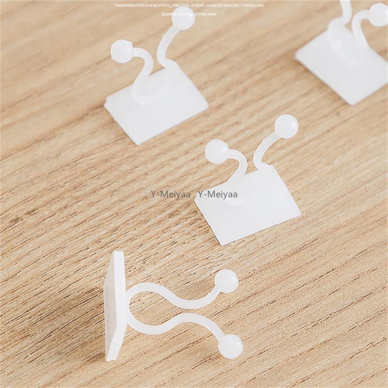 10/50/100pcs Home Garden Plant Climbing Wall Fixture Clips Rattan Vine Fixer Self-Adhesive Plant Climbing Wall Fixed Buckle Hook