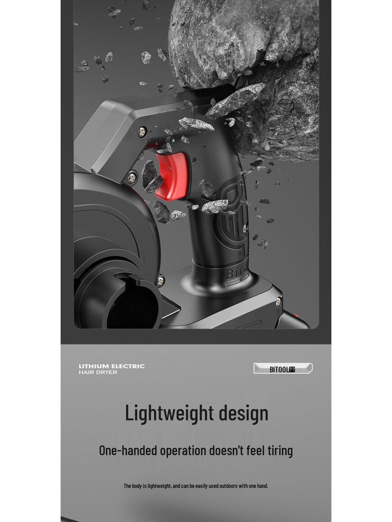 Cordless Electric Hair Dryer & Blower Vacuum with Lithium Battery