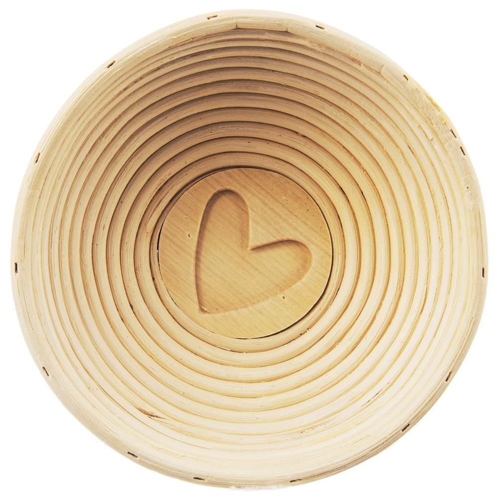 Gärkörbchen aus Rattan zum Gehen und Formen von Brotteig für einen Laib 1,2 kg