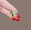 Enamel Cherry Brooches for Women Unisex Enamel Cherries Pins Office Party Collection Friends Gifts Accessories