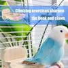 Natural Wood Parrot Stand Multifunctional Feeding Accessory Includes Feeding Bowl For Conures Lovebirds Finches