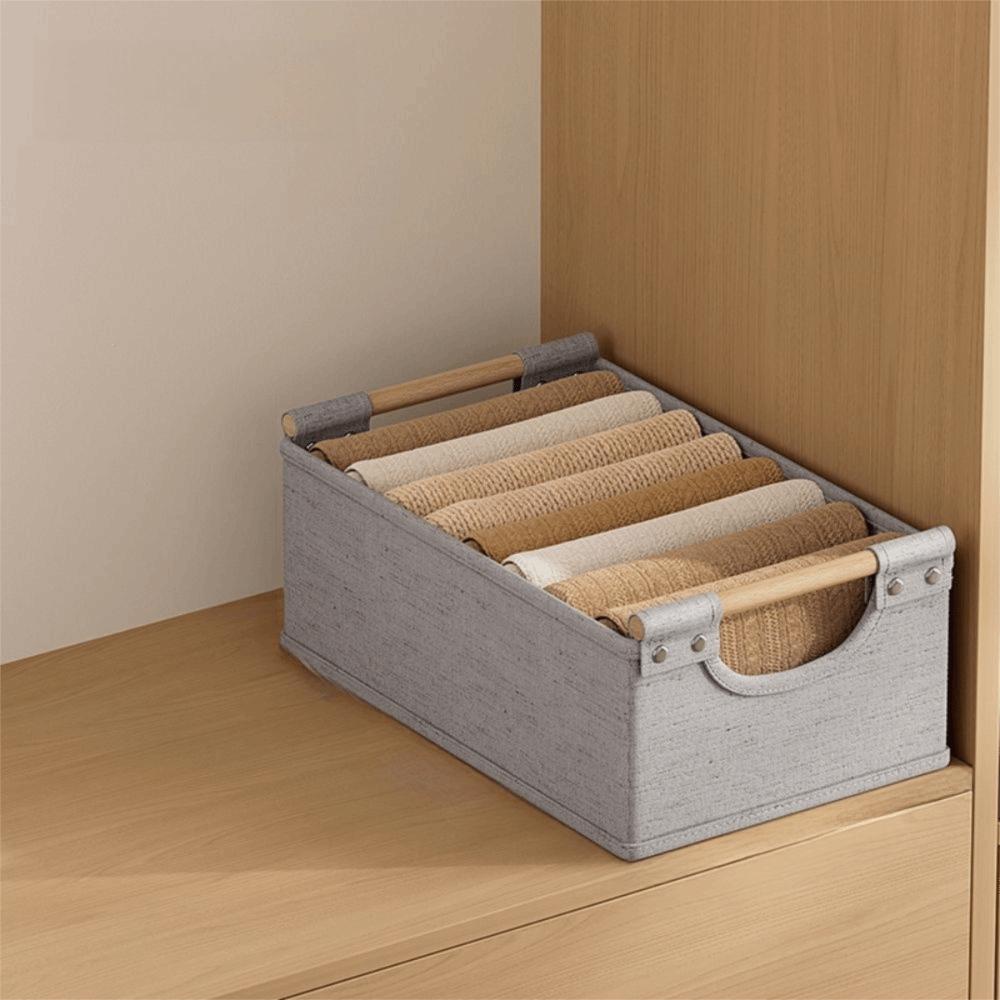 Foldable Clothes Storage Box Stackable Closet Storage Container  Wardrobe