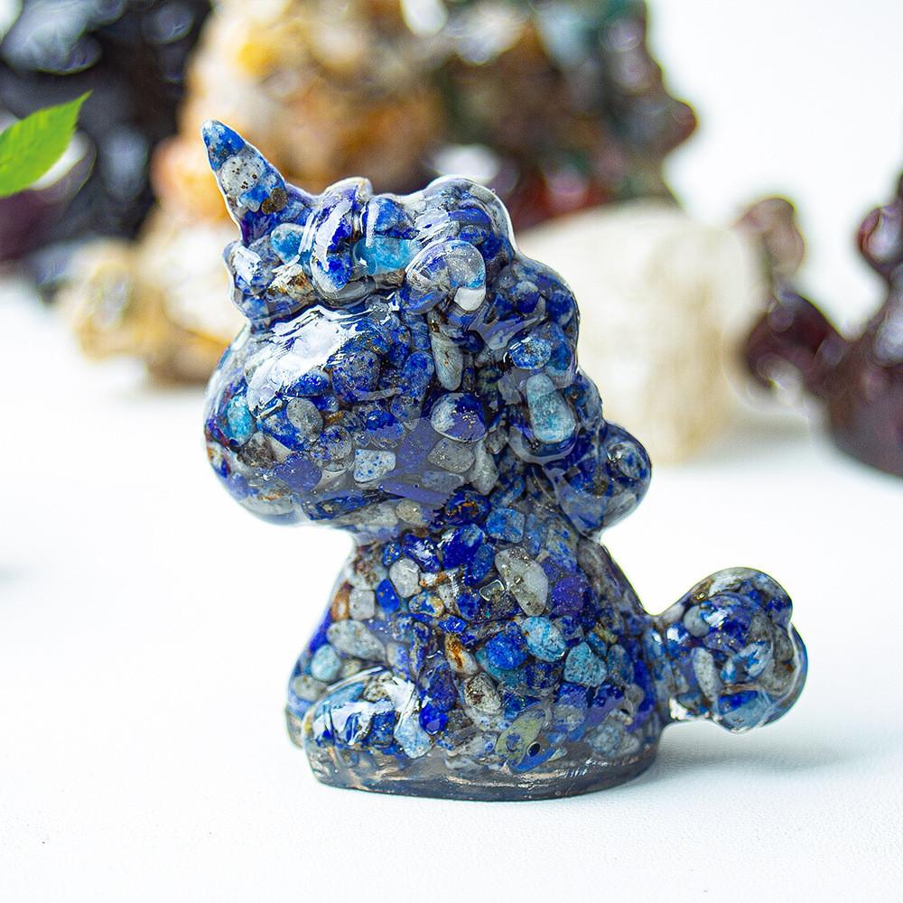 Unicorn Resin Figurine With Handcrafted Crystal Texture For Home Decor And Giftgiving