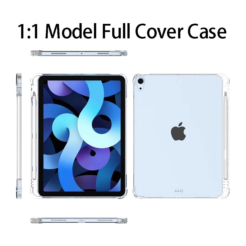 Silikon Stoßfest Transparentes TPU Case Für iPad Pro11 M4 2024 ipad10 9 8 7 Case pro12.9 Tablet Rückseite Für Air 5 4 3 pro13