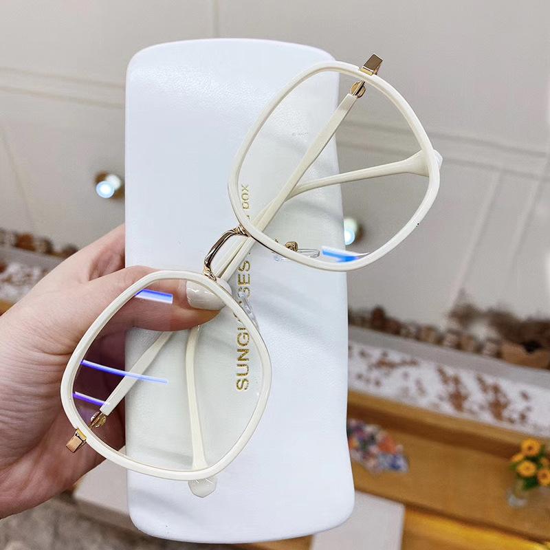 Anti Blue Light Myopia Glasses Women Clear Green Irregular Big Frame Computer Eyeglasses Elegant Female Prescription Glasses -2