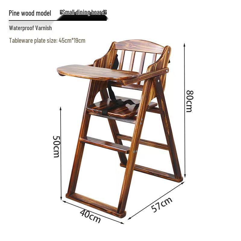 Adjustable Solid Wood High Chair for Babies and Children