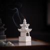 Creative Ceramic Pagoda Incense Burner Household Indoor Small Aromatherapy Burner Agarwood Pagoda Incense Zen Tea Ceremony Accessories Ornament
