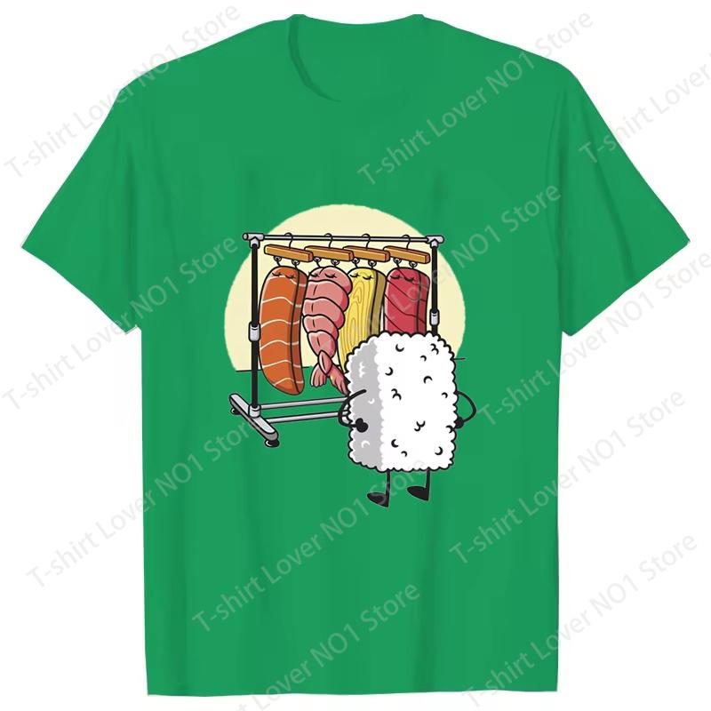 Sushi Wardrobe T Shirt Women Unisex Funny High Quality Tshirt Sushi Graphic T Shirts Loose Shortsleeve T Shirt Summer Loose Tops