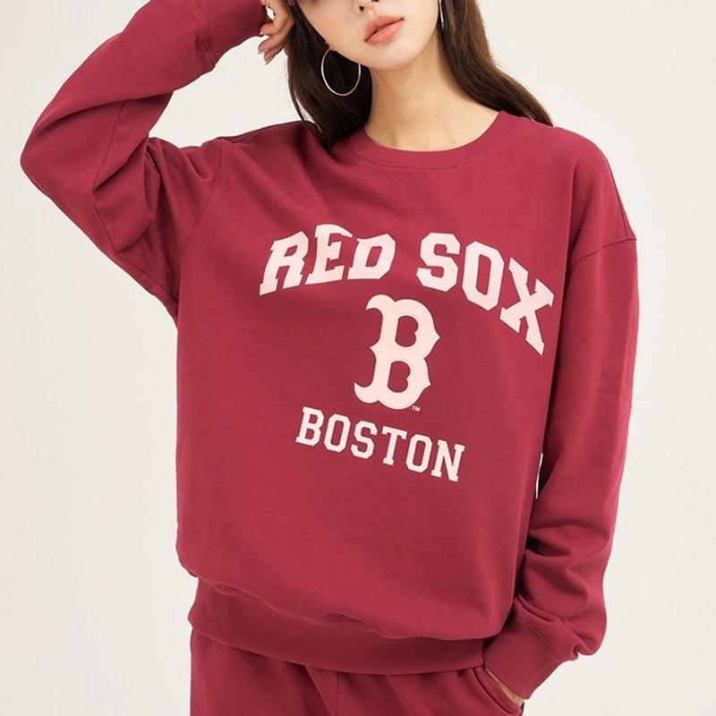 New MLB Sweatshirt Unisex Dark Burgundy 3AMTV0134-43WID