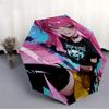 1PC KPop Demon Hunters Automatic Folding Umbrella, Automatic Folding Umbrella with 8 Ribs, Convenient for Outdoor Use  024