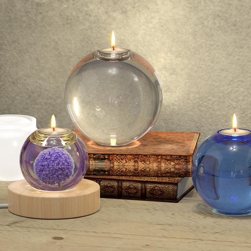 Pack of 3pcs Round Ball Shape Pendant Silicone Mould Flowerpot Pen Holder DIY Handmade Crafts Making