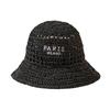 Hollow Crochet Bucket Hat Letter Embroidery Crochet Hat Vintage Fishing Hat  For Women