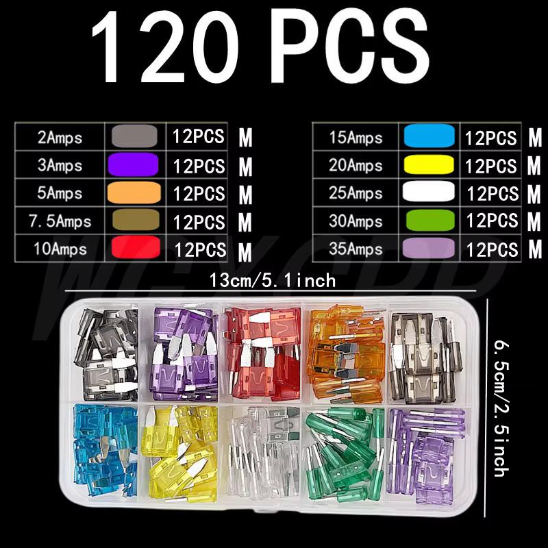 50-306 pcs Car Fuse Combination Kit Mini Small Medium Fuse Blade Type for Marine Automotive 2A 3A 5A 10A 15A 20A 25A 30A 35A Fuse Holders1