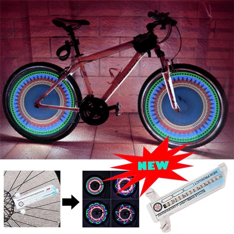 Fahrradlicht Fahrradradlicht Zweiseitig 16 LED-Licht Buntes Fahrrad-Warnlicht