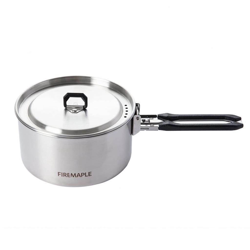Fire-Maple ANTARCTI Stainless Steel Pot, 1.5L, 3-Year Warranty, Suitable for Open Fires and Direct Flames [Official Japanese Product]