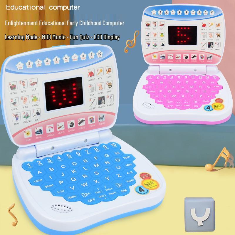 Cross English Toddler Learning Laptop Toy - Early Education Handheld Typewriter Model