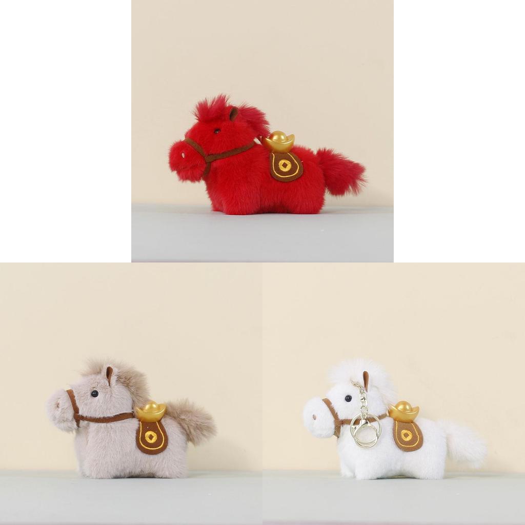 Lucky Horse Plush Doll With Short Pile Fabric For Home Decor And Gift Giving