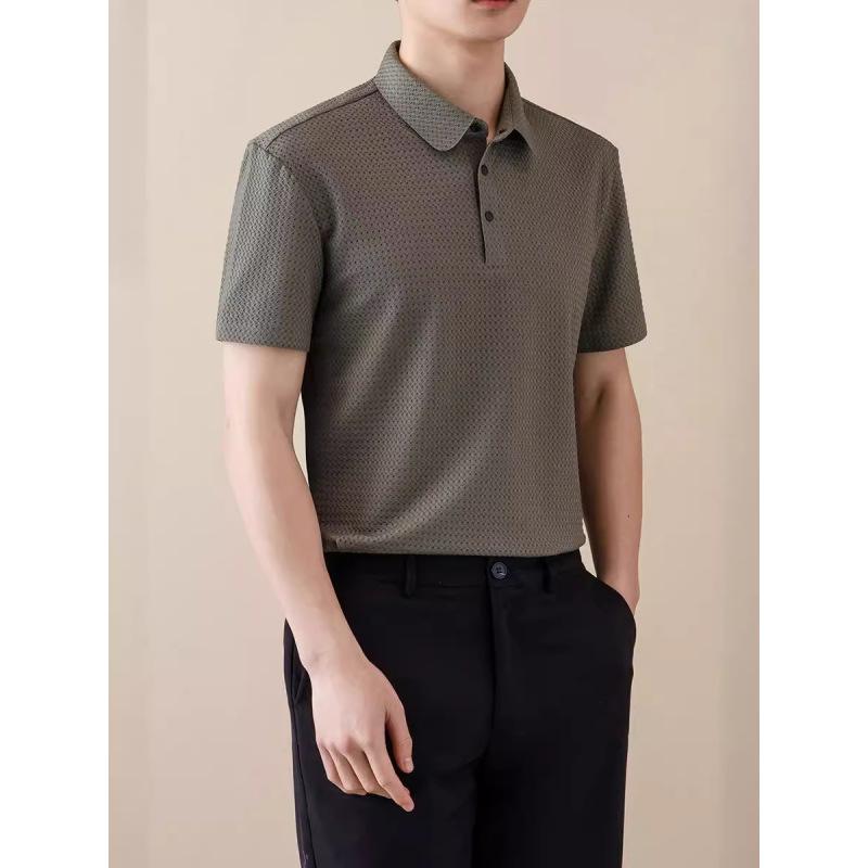 

Мужская футболка с коротким рукавом, крутая дышащая деловая рубашка-поло