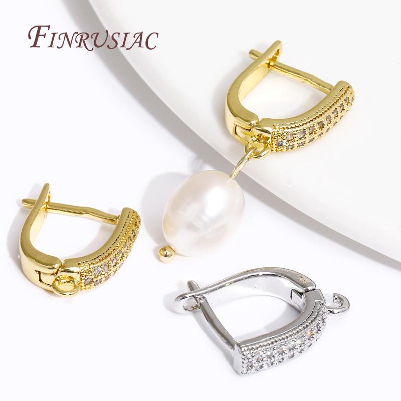 18K Real Gold Plated Basic Earwires Fasteners Earring Hooks Shvenzy Accessories For DIY Fashion Women Earrings Making Findings