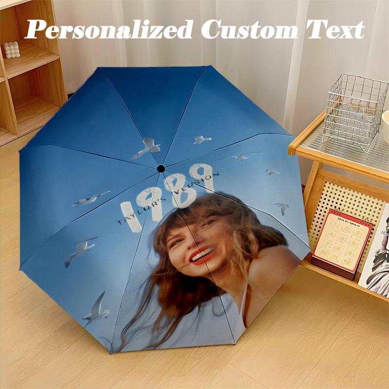 Portable Auto Folding Umbrella,Taylor Swift 8 Rib Waterproof Umbrella For Camping Commute