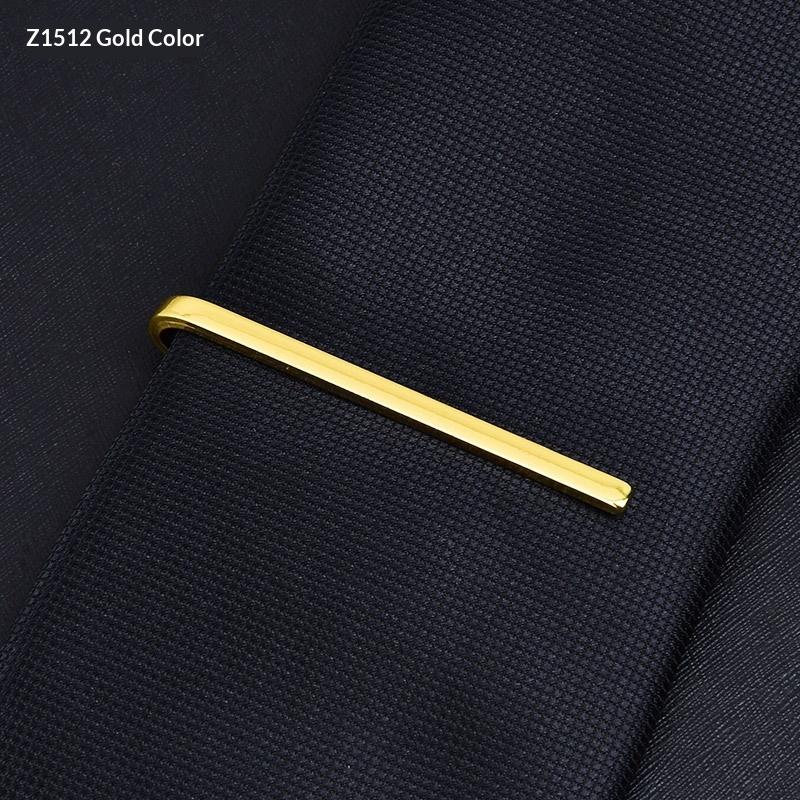 

[HS][HS]1 Piece Of Men s Narrow Tie Clip Copper Fashion Thin Small Silvery Golden Black Business Formal Wear