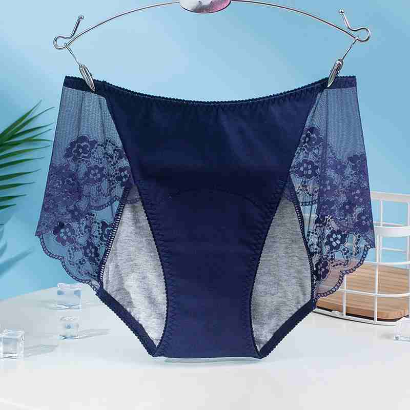 

Женское нижнее белье для физиологического периода, герметичное санитарное хлопковое нижнее белье, кружевные дышащие физиологические брюки со средней талией XL