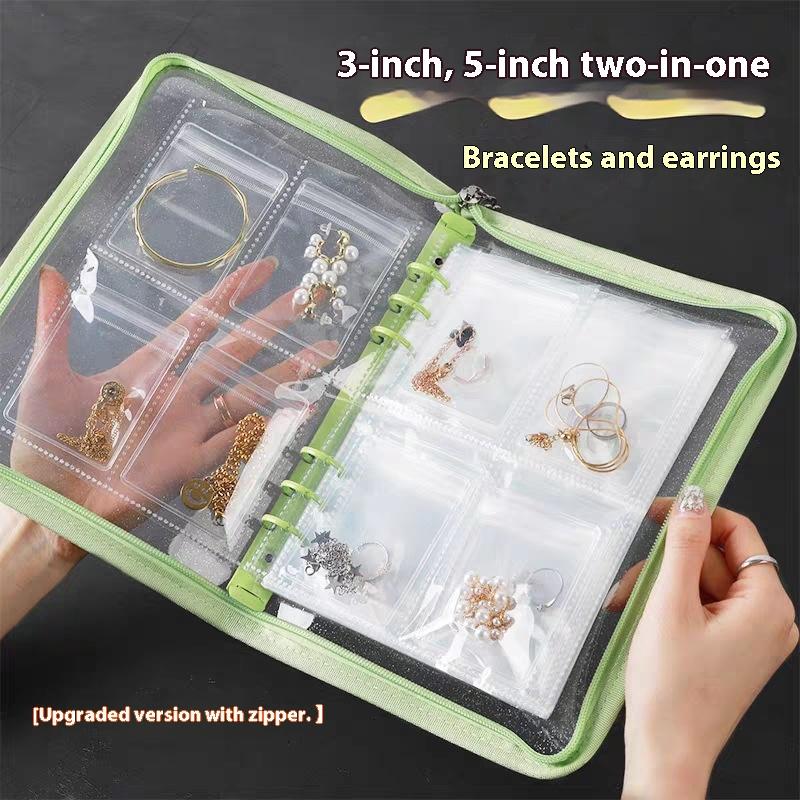 

Anti-Oxidation Jewelry Storage Box Earring Nelace Seal Bag Small Bag Organizer Korean Sle Aron Color Loable For Bedroom зелений