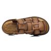 Men Black Hiking Sandals Slippers Handmade Simple Summer Brown Roman Sandals Close Toe Beach Shoes Plus Size