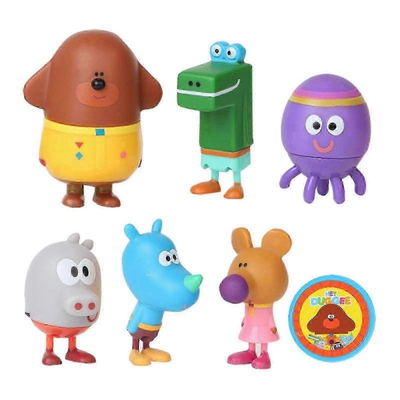 6 pezzi/set Hey Duggee Action Figures Giocattoli Set Per Bambini Regalo Ragazzi e Ragazze Capodanno Natale Compleanno