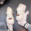 Pantofi pânză cu platformă pentru femei 2025 nou primăvară și toamnă celebrități de internet super la modă cu fustă pantofi albi mici pantofi de skateboard design de nișă