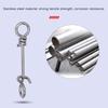 50Pcs Strengthen Stainless Steel Quick Lock Snap Spring Clamp Buckle Lure Drop Rigs Safety Connector Bait Hook For Fishing