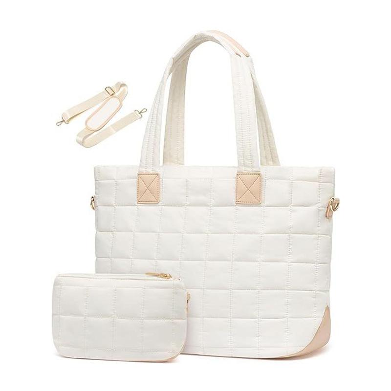 

Shoulder bag for women lightweight water-resistant yoga and fitness bag diamond-patterned high-end laptop bag
