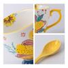 JOYYE Hand-Painted Ceramic Mug with Spoon