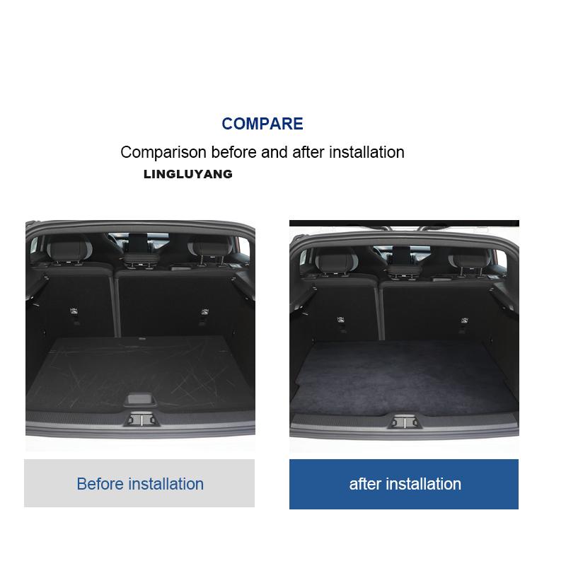 For Volvo EX30  2024 2025 Decal Flannel Suede Rear Trunk Pad Accessories Anti-dirty Cargo Liner Mat Cover