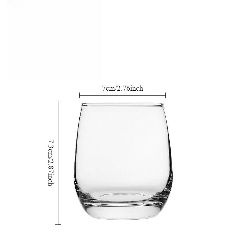 Creative Transparent Cocktail Cups Thick Bottomed Glass Juice Beverage Cups Heat-resistant Tea Cup Minimally Designed Glass Mug 1pcs