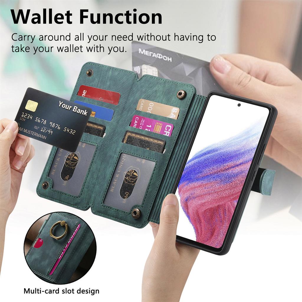 3-in-1 Luxury Leather Wallet Case for OnePlus 11/Nord CE3/13R/Xperia 1 VII/Nothing CMF Phone 2 Pro/3a.w/ Stand, Shockproof, RFID, Multi-Slot & Zipper