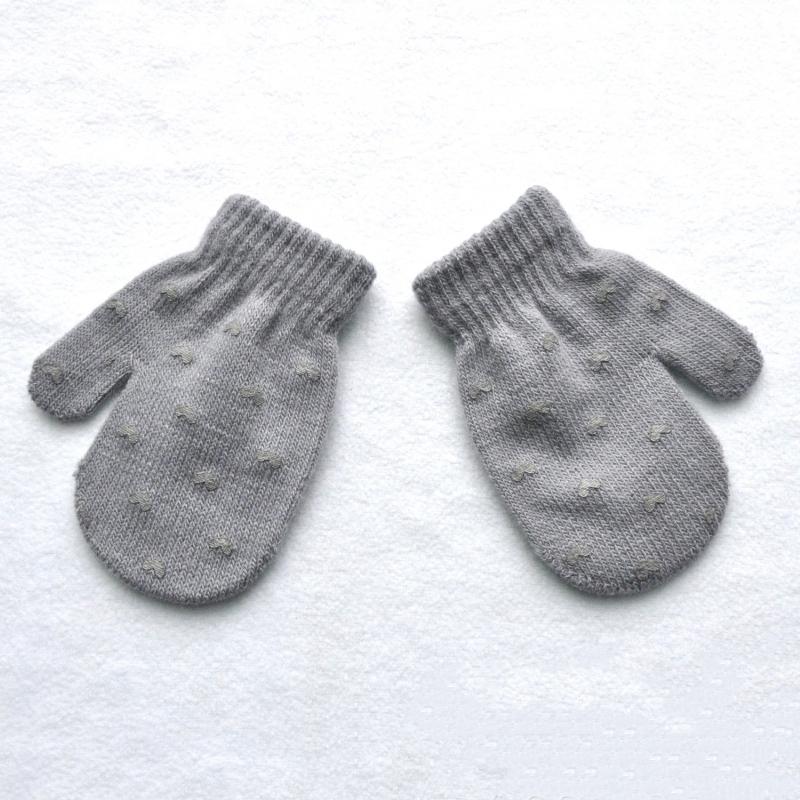 

Детские зимние теплые перчатки против царапин, детские перчатки с резиновым принтом, милые перчатки-мешок, в форме сердца, пятиконечной звезды