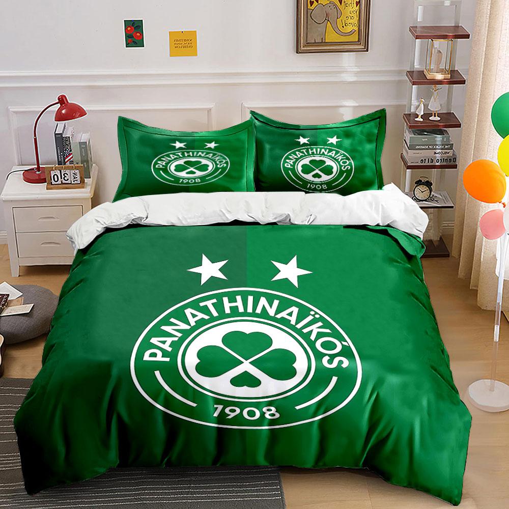 Set Biancheria da Letto Verde Panathinaikos Set Copripiumino Copripiumino Federe (1 * Copripiumino 2 * Federe, senza piumino)
