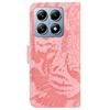 For Xiaomi 14T Case Tiger Imprint Leather Wallet Phone Cover