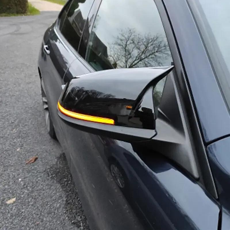 For BMW Series 1 2 3 4 F20 F21 F22 F30 F32 F36 X1 F87 M3 ABS Car Rearview Side Mirror Cover Wing Cap Door Trim Adhesive Sticker