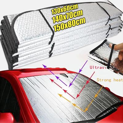 Katlanabilir Evrensel Araba Ön Cam Güneşlik Örtüsü Güneş UV Koruması Işıklı Güneşlik Örtüleri Araba Ön Cam Güneşliği