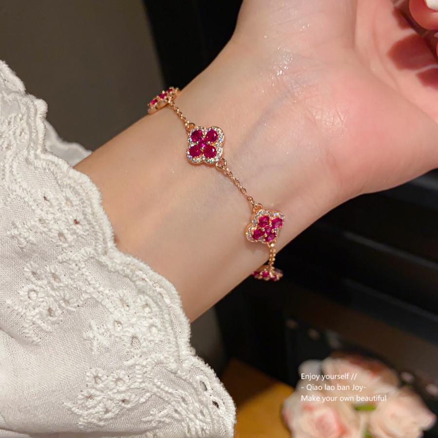 Fashion Floral Zircon Diamond Bracelet For Women Gift Occasion