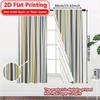 2 st, 2D FLATTRYCKTA Gardiner (Utan stång) Randig symfoni Semestertryckta gardiner Polyester Lättmonterade gardiner