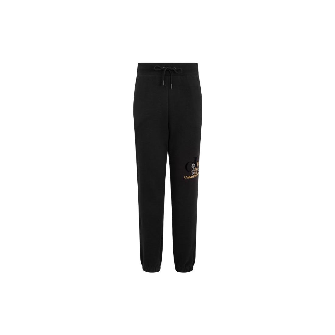 

Calvin Klein Letter Print Drawstring Waist Cuff Pants Women Bottoms Black J217941-BEH S