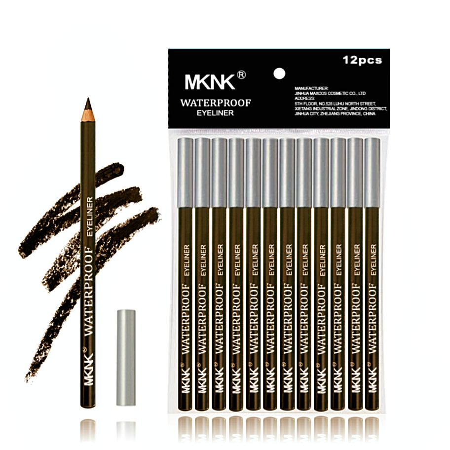 Cross-border Beauty Dual Wood Handle Waterproof Eyeliner & Eyebrow Pencil