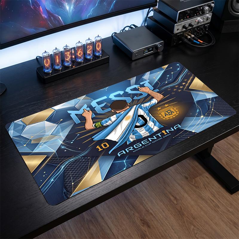 Argentina Football Crest Mouse Pad, Extended Non Slip Rubber Desk Mat for Gaming Office Laptop Fan Gift