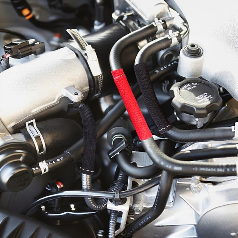 Protetor Térmico de Fibra de Vidro de Alta Temperatura para Cabo de Ignição Automotivo Bainha para Cabo de Vela Manga Protetora de Calor 1/2PCS