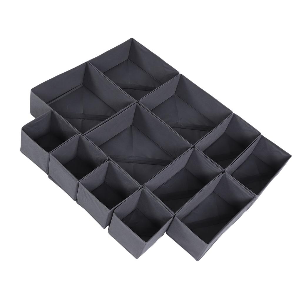 12 Piece Clothing Drawer Organizer Multifunctional Foldable Closet Drawer Organizer Bins for Sock Underwear Bra Tie